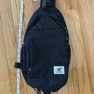 SKYSPER Sling Bag RFID Crossbody Sling Backpack Travel Cross Body Bag Black